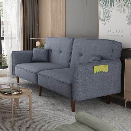 Convertible Sofa Bed with Wood Legs