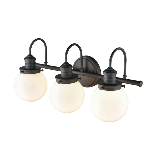 Millennium Lighting Ella 3 Light Vanity Fixture in Chrome or Matte Black Finish