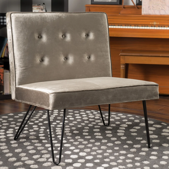 Darrow Modern Tufted Velvet Armless Chair by Christopher Knight Home