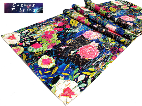 Oil Painting Floral Pattern Table Runner, 16''x 55'' | 40x140cm Home Decor Digital Printed Polyester Fabrics Runner