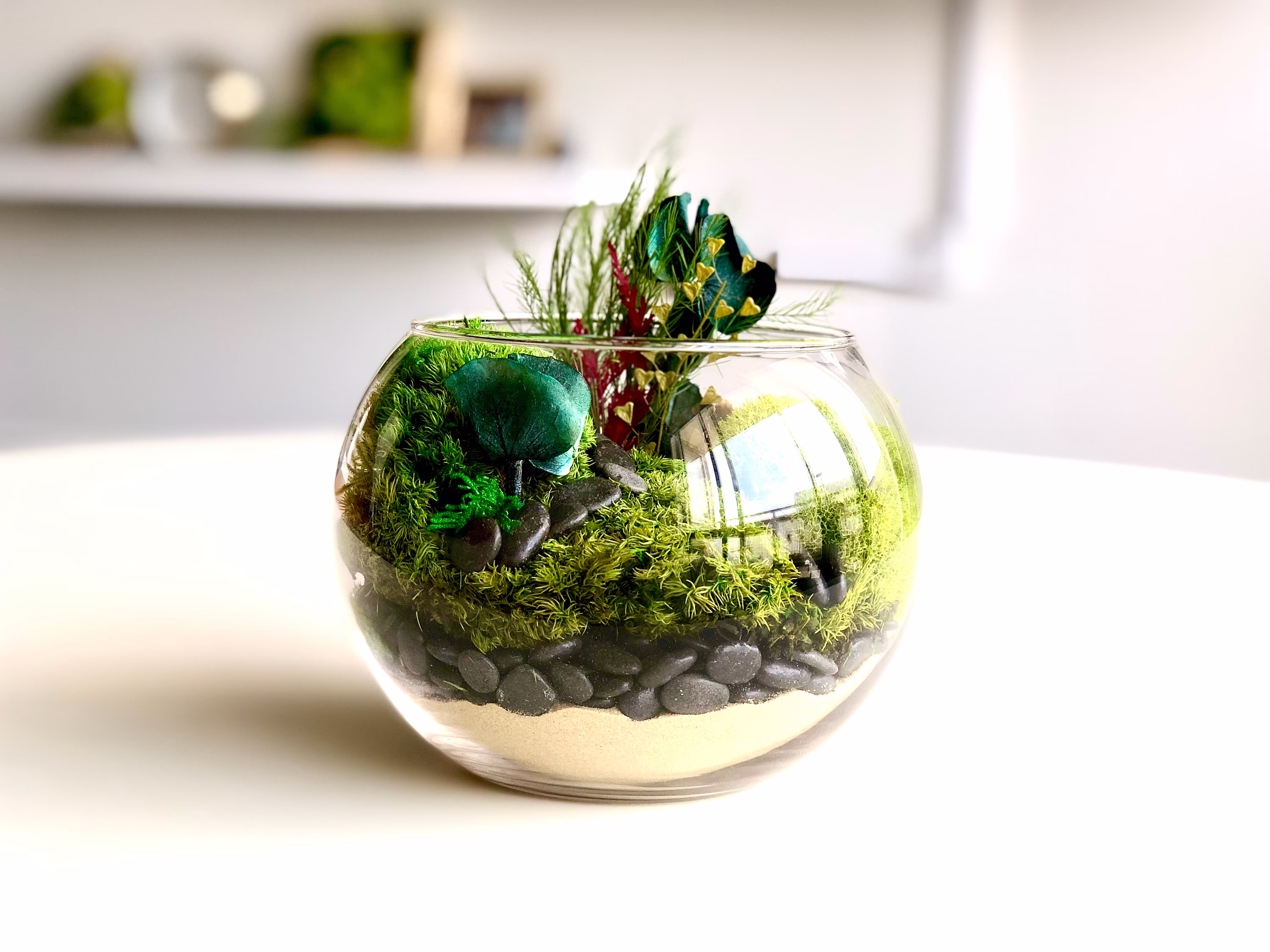 Diy Terrarium Kit, Glass Terrarium, Moss Christmas Gift, Birthday Team Building, Plant Unique Gift