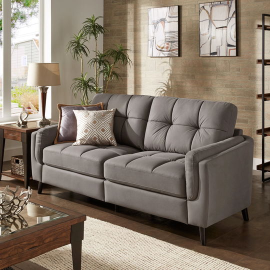 Dorelle 83" Wide Microfiber Arm Sofa by iNSPIRE Q Modern