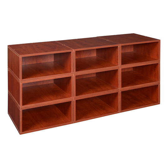 Noble Connect Storage Set- 9 Half Size Cubes- Warm Cherry