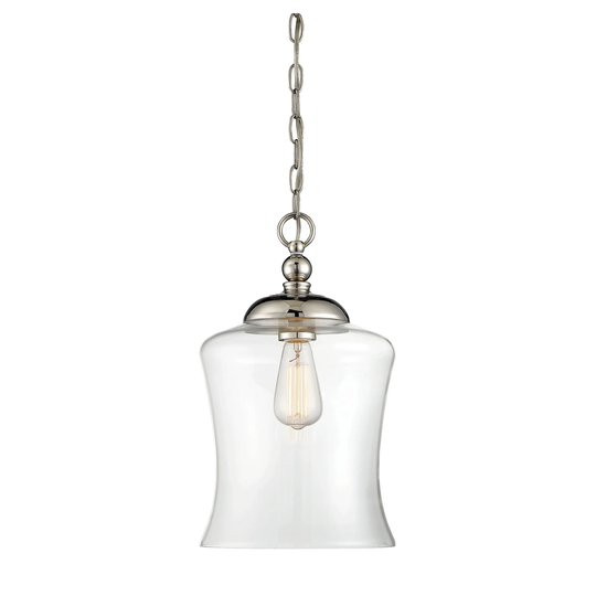 Meridian 1-Light Mini Pendant in Polished Nickel