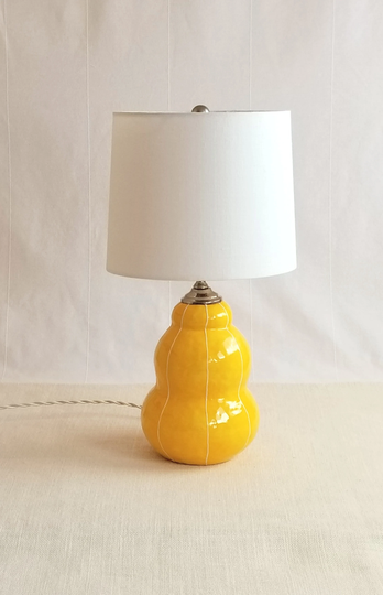 Modern Ceramic Lamp. Pottery Table Lamp