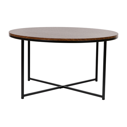 Hampstead Collection Coffee Table Modern Walnut Finish Accent Table