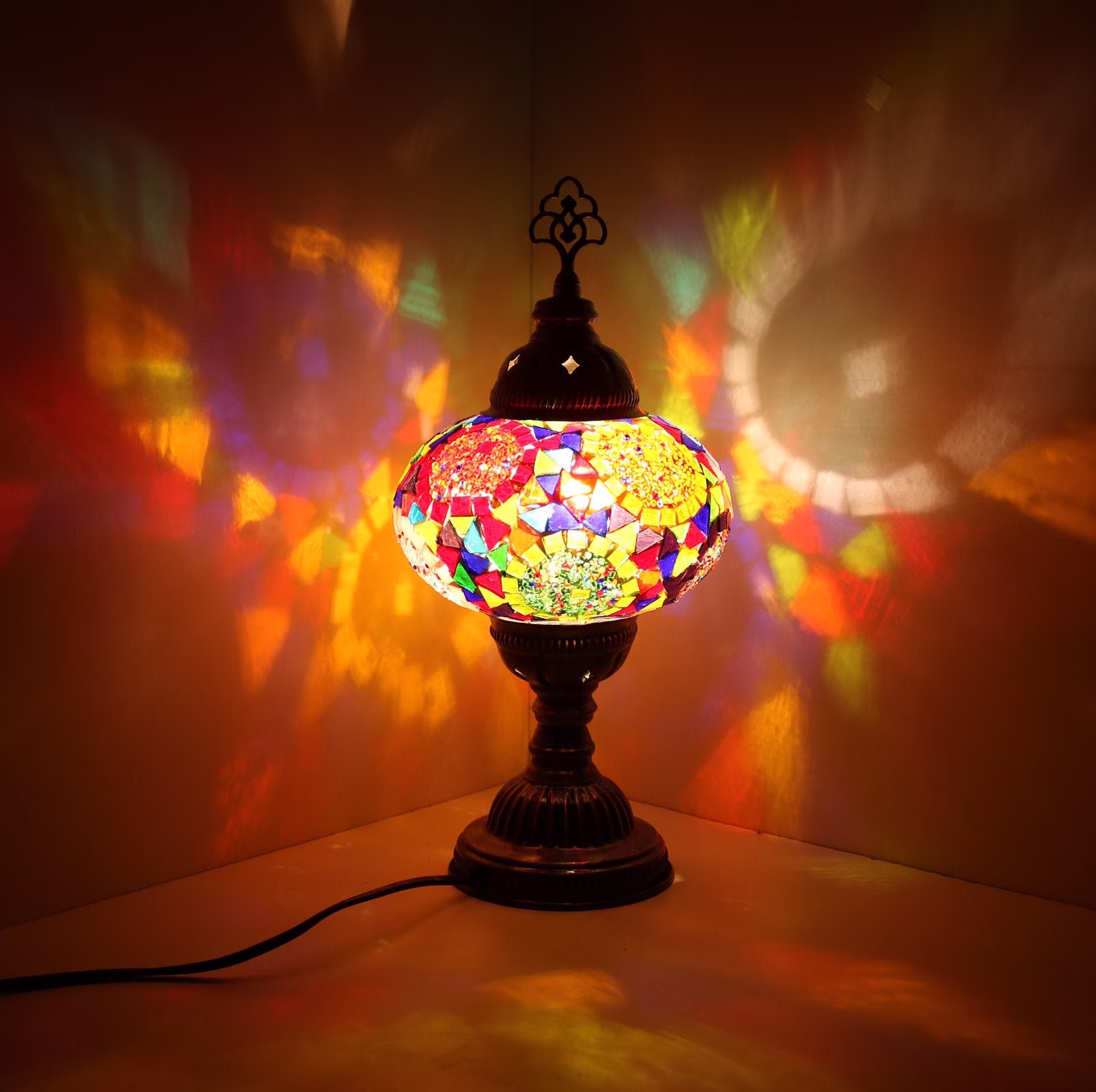 105 Color Models Turkish Mosaic Table Lamp Big Globe/Please Write The Number To Your Order