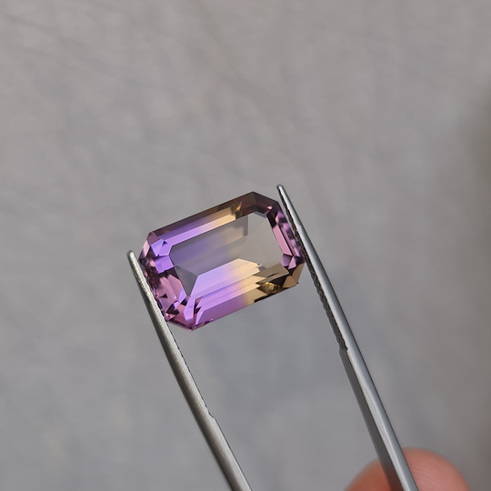 Tri Color Ametrine. Natural Ametrine 10.97Ct. Rare Color Pink-Yellow - Purple. Cd368