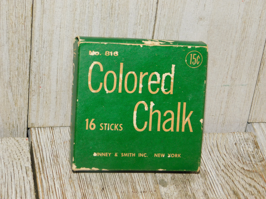 Vintage Colored Chalk No 816, Chalk, Preschoolers, Coloring, Childhood Memories, Gift, Prop, Daysgonebytreasures
