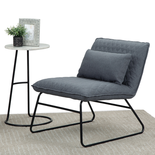 WYNDENHALL Cohan 25 inch Wide Modern Accent chair with Lumbar Pillow - 25.2 x 28.7 x 28