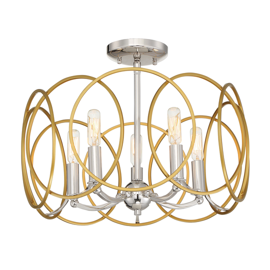 Chassell - 5 Light Semi Flush/Pendantconvertible by Minka Lavery