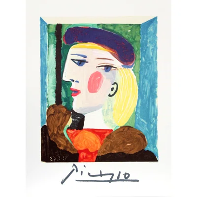 Femme Profile (Marie-Therese Walter) by - Painting on