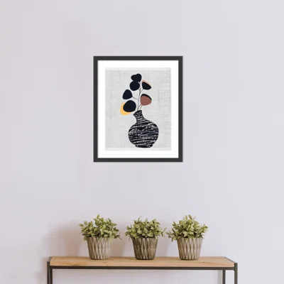 'Decorated Vase with Plant I' by Melissa Wang - Picture Frame Print on Paper