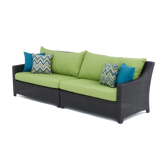 RST Brands Deco 2-piece Sofa with Gingko Green Cushions
