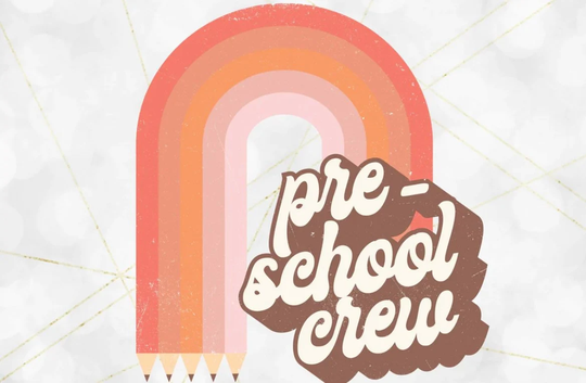 Preschool Crew Neutral Pencil Rainbow Sublimation Transfer