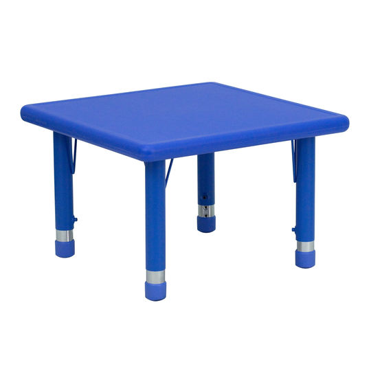 Delacora 24 Inch Wide Plastic Framed Adjustable Activity Table