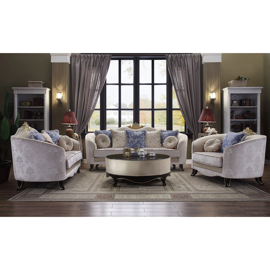 ACME Sheridan Cream Fabric Sofa