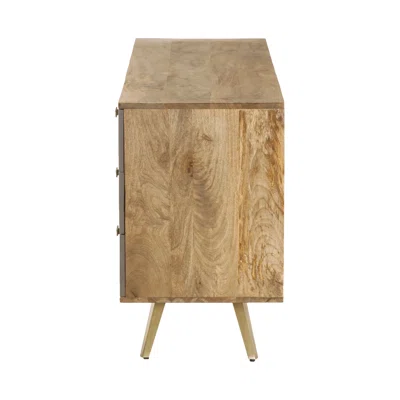 Coggrey 61" Wide 3 Drawer Mango Solid Wood Sideboard