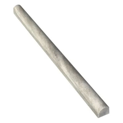 Palissandro 12" x 0.75" Polished Marble Pencil Liner Tile Trim in Gray