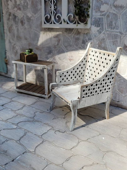 Miniature Dollhouse Gramercy Chair Available Unfinished 112 Scale