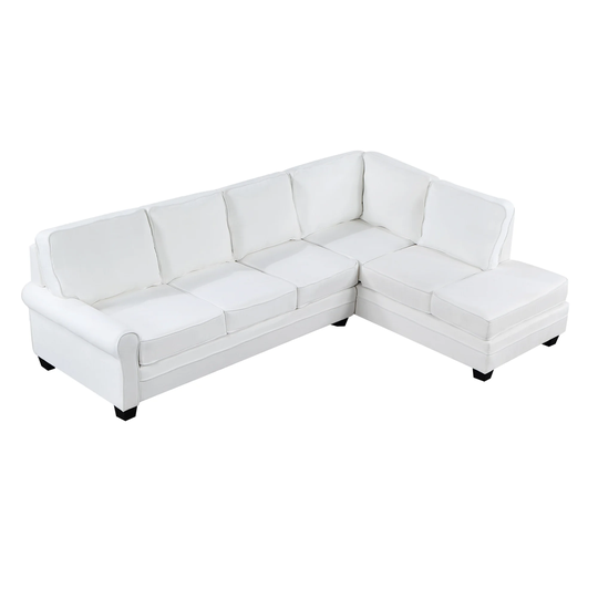 L-Shape Upholstered Reversible Sectional Sofa