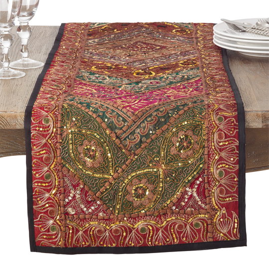 Handmade Sari 'Sitara' Table Runner