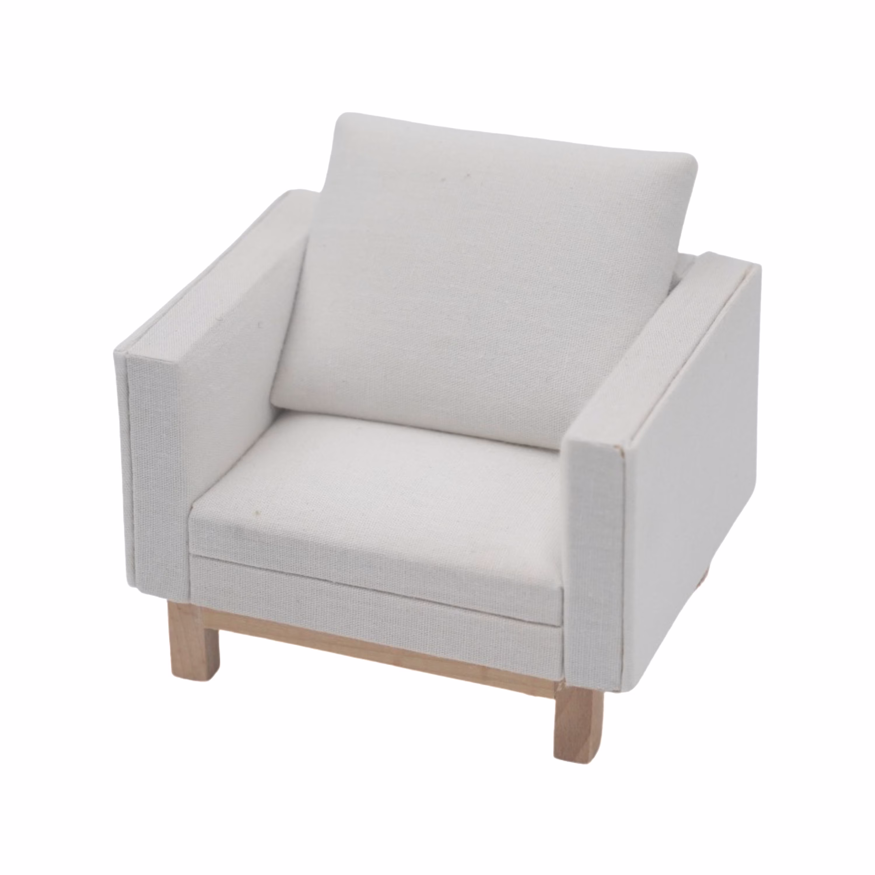 Dollhouse Miniature Chair White Modern 112 Scale Furniture