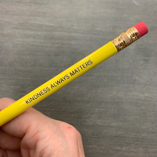 Kindness Always Matters Personalized Engraved Pencils in Yellow. Nurse Appreciation & Teacher Gifts. Empath