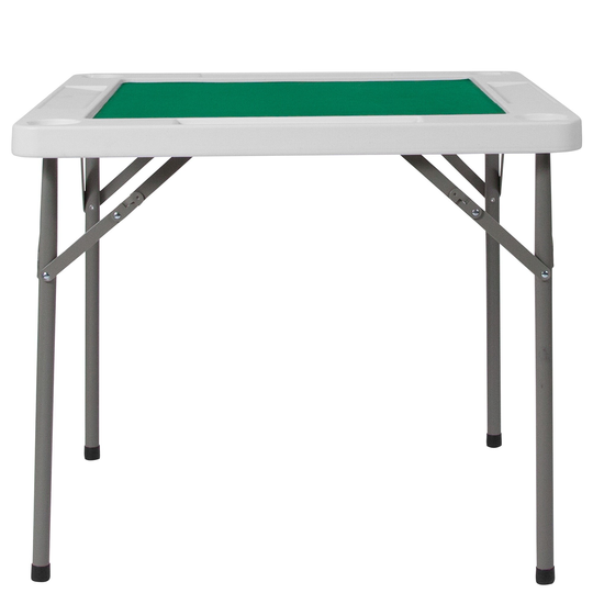 34.5'' Granite White Green Square Folding Game Table Playing Surface