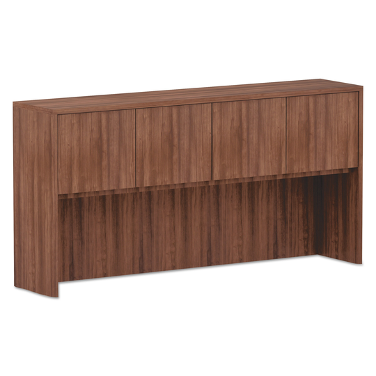 Alera Valencia Series Hutch, 3-Comp, 70.63 x 15 x 35.38, Modern Walnut - 70.63" x 15" x 35.38"