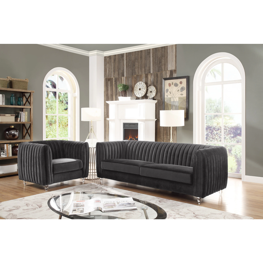Chic Home Priscilla Elegant Velvet Plush with Cushion Seat Club Chair