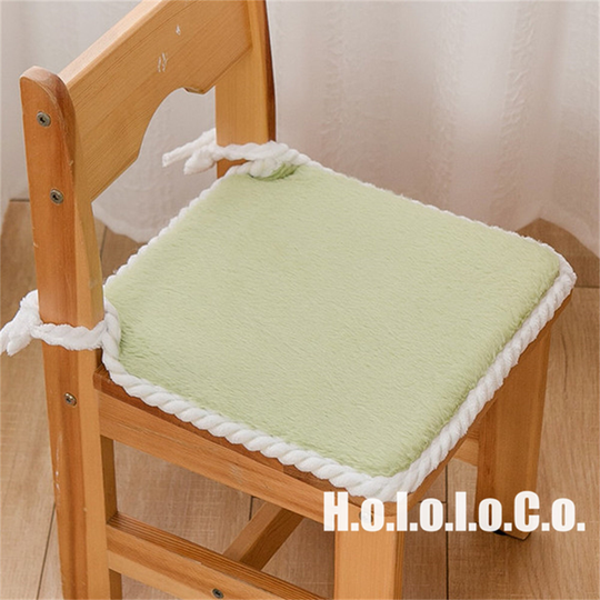 Multi-Colors Soft Plush Seat Pad With Ties, Child Chair Cushion, Plush Sofa Cushion, Solid Colors Cushion, Floor Cushion, Chair
