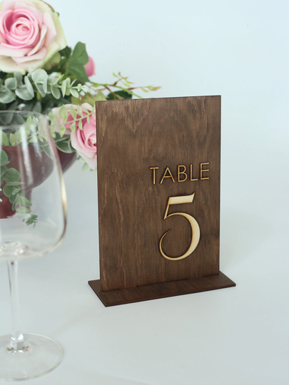 Wooden Table Numbers For Wedding, Mountain Wedding Decor, Elegant Wood Freestanding