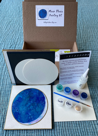 Moon Phase Painting Art Kit - Create An Original Painting