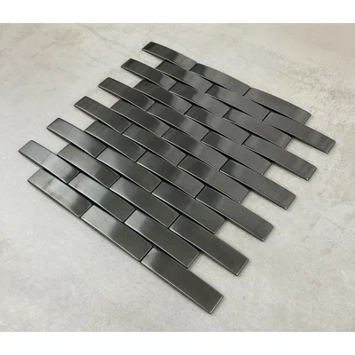 Arch Porcelain and Metal Brick Joint Mosaic Tile