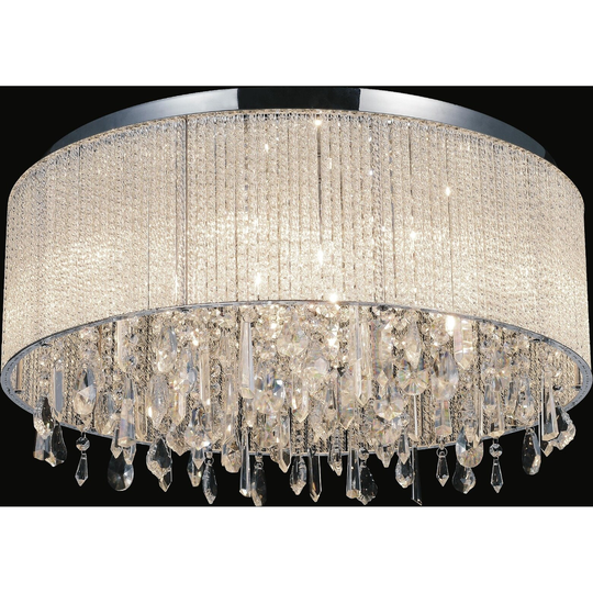 Guisseppe Lighting 14 Light Flush Mount Benson Chrome - Exact Size