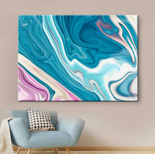 Blue Liquid Colors, Canvas Painting Design, Abstract Artwork, Colorful Background Design Harmony Of Colors, Modern Art