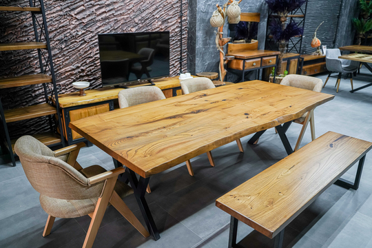 Handmade Table, Wooden Dining Dine Room Handgemachte Holzmöbel, Holztisch, Farmhouse Table