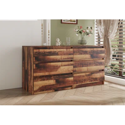 Mulliken 6 Drawer 55" W Double Dresser