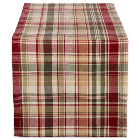 Cabin Plaid 100% Cotton Table Runner (14x108")