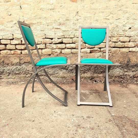 1 Of 4 Vintage Kff Sinus Dining Chairs, Retro Design, Made in Germany, Desiner Karl-Friedrich Förster