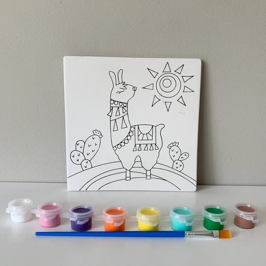 Llama Pottery Painting Kit, At Home Kits, Ready To Paint Ceramics, Party Kits, Date Night Kit, Party Favors, Take & Make Kit