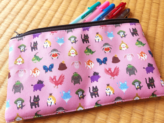 Ffxiv Minion Zipper Pouch Pink Version // Porxie Odder Otter Namazu Yukinko Goobbue Pencil Case