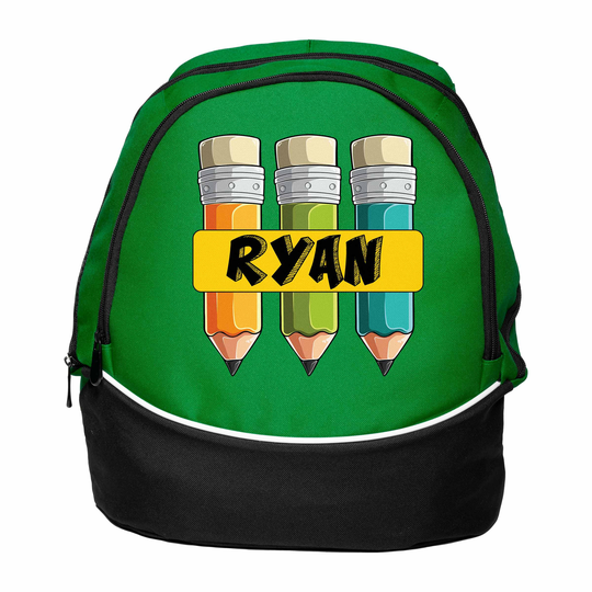 Boy Pencils - Custom Printed Backpack, Gift For Teacher, Teacher Appreciation, Back To School, Available in 7 Colors