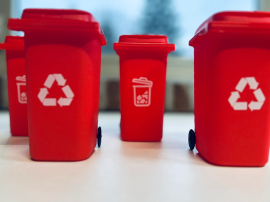 Mini Recycle Bin-Mini Trash Can Pencil Holder-Mini Object Storage-Trinket Storage-Doodads Storage-Speech Objects Pretend Play