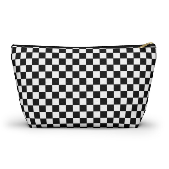 Checkerboard Pouch, Cosmetic Bag, Pencil Case