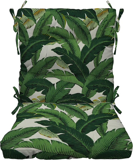 Rsh Décor Indoor Outdoor Tufted High Back Chair Cushion - Swaying Palm Aloe