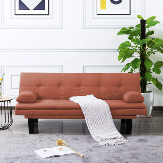 63.4" Futon Sofa bed Convertible Reclined Sleeper