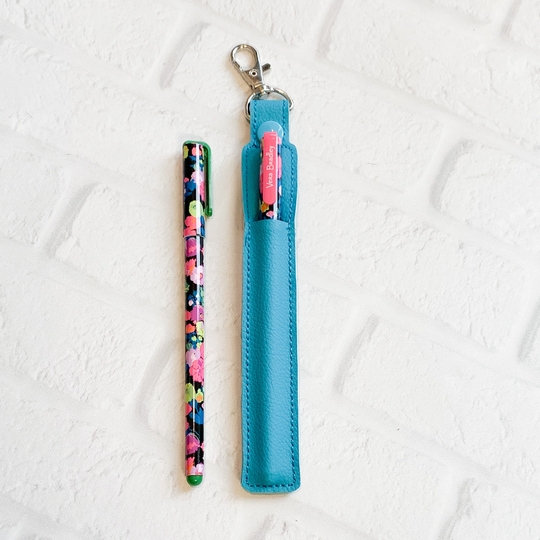 Turquoise Pen Pencil Holder Keychain For Lanyard, Stylus Holder, Pen Case, Teacher Or Nurse Lanyard Gift Idea, Planner