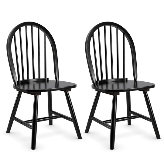 Costway Set of 2 Vintage Windsor Dining Side Chair Wood Spindleback - See Details